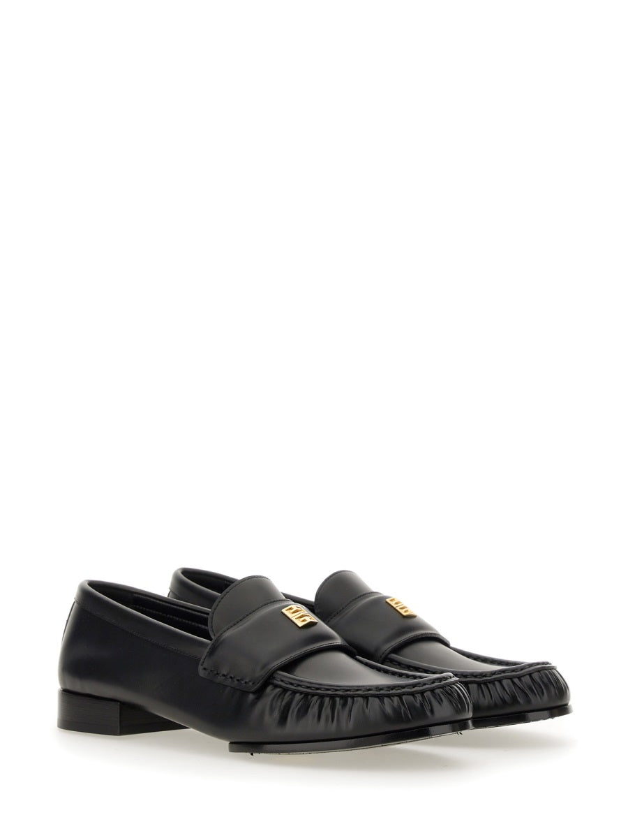 Moccasin 4g Black Lamb Leather Loafers