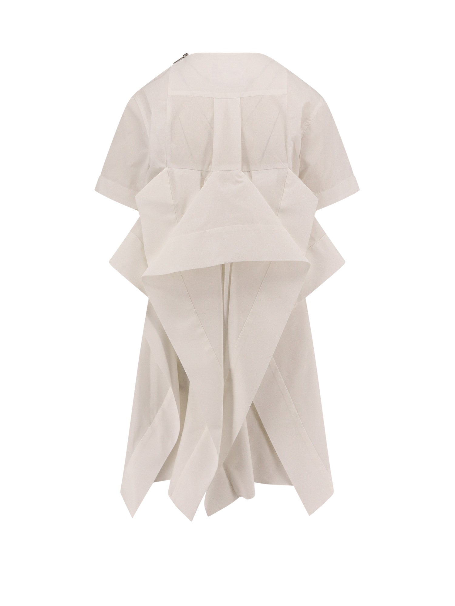 Sacai Dresses White Poliestere Cotone