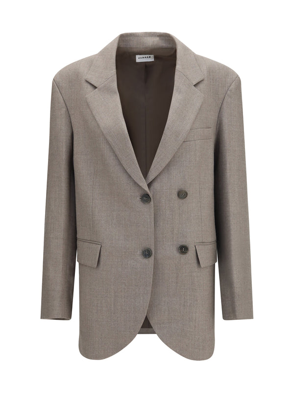 P.A.R.O.S.H. 98% Fleece Wool Ovis Aries blazer in gray