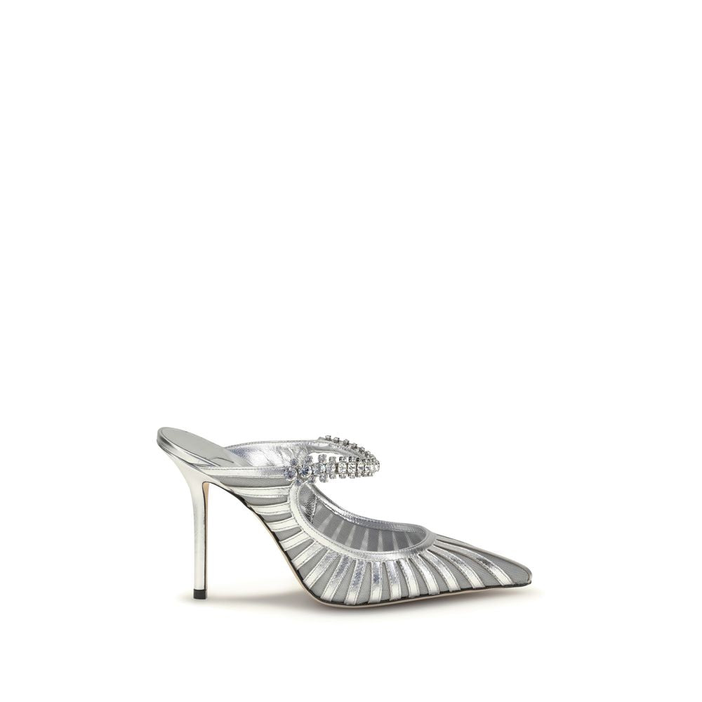 Jimmy Choo 100% Leather mule in silver
