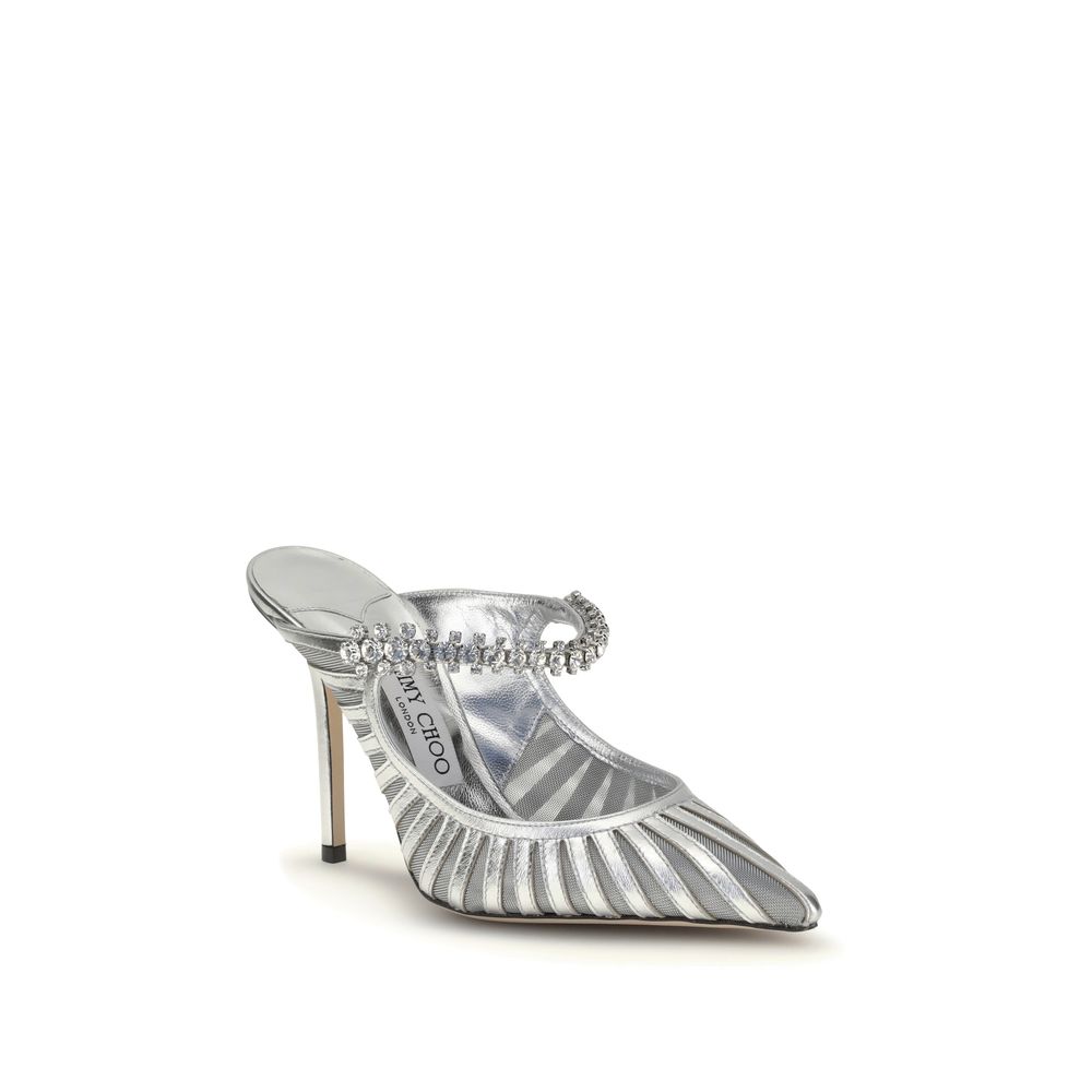Jimmy Choo 100% Leather mule in silver — view 2