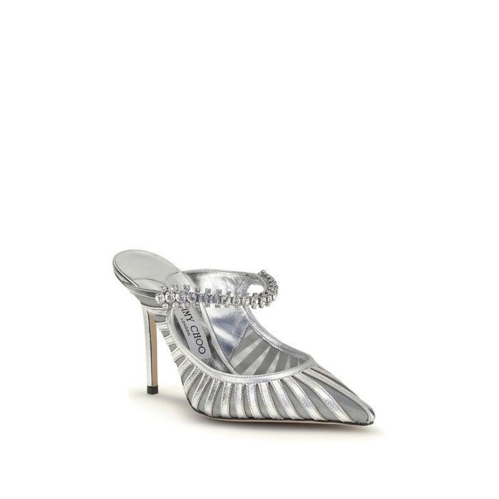 Jimmy Choo 100% Leather mule in silver — view 2