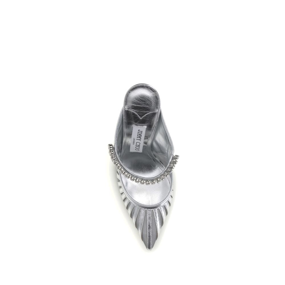 Jimmy Choo 100% Leather mule in silver — view 4