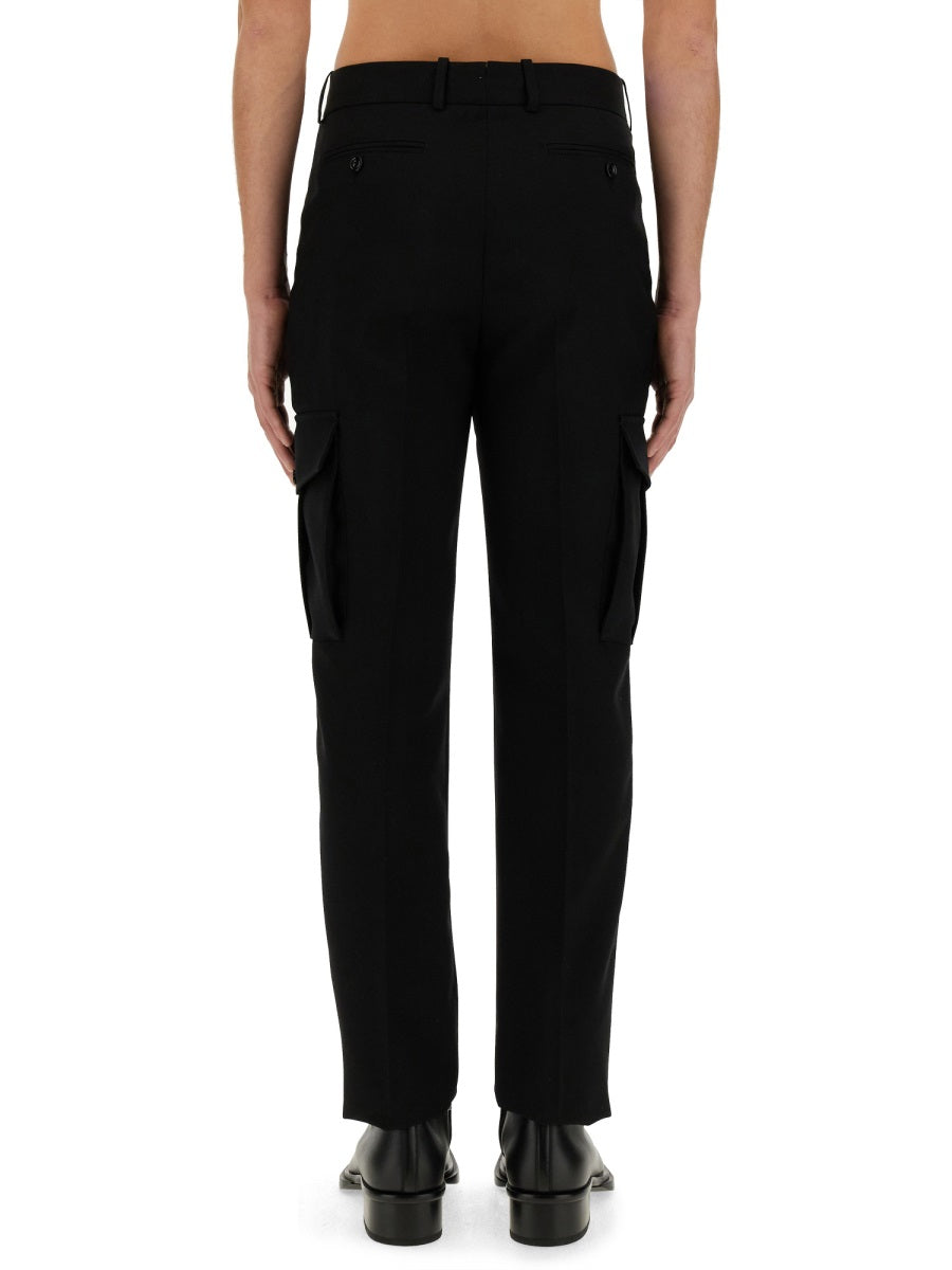 Military Pants Black Wool Trousers