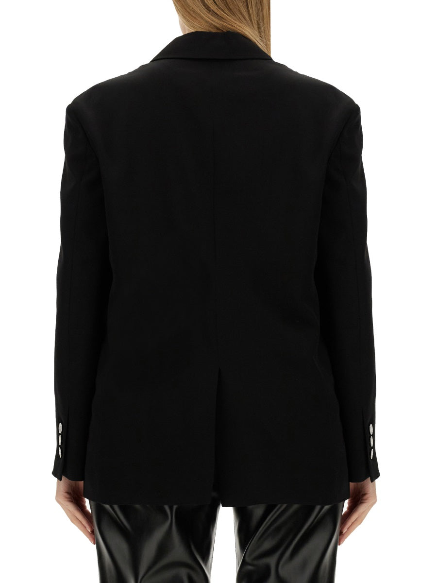 Single-Breasted Jacket Black Viscose