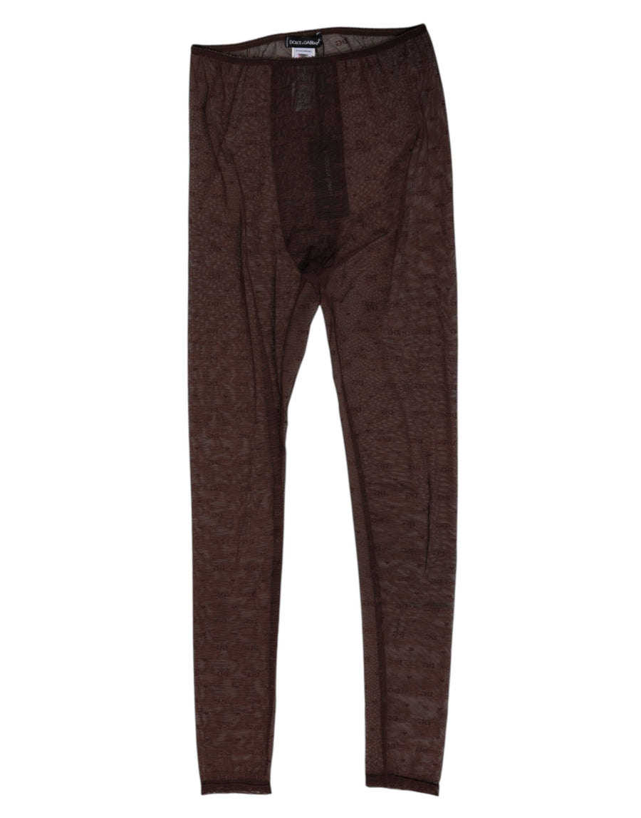 Dolce & Gabbana 93% Nylon leggings in brown