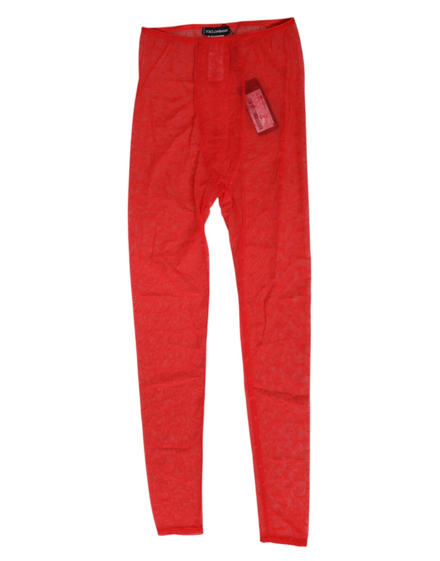 Dolce & Gabbana 93% Nylon 7% Elastane leggings in red