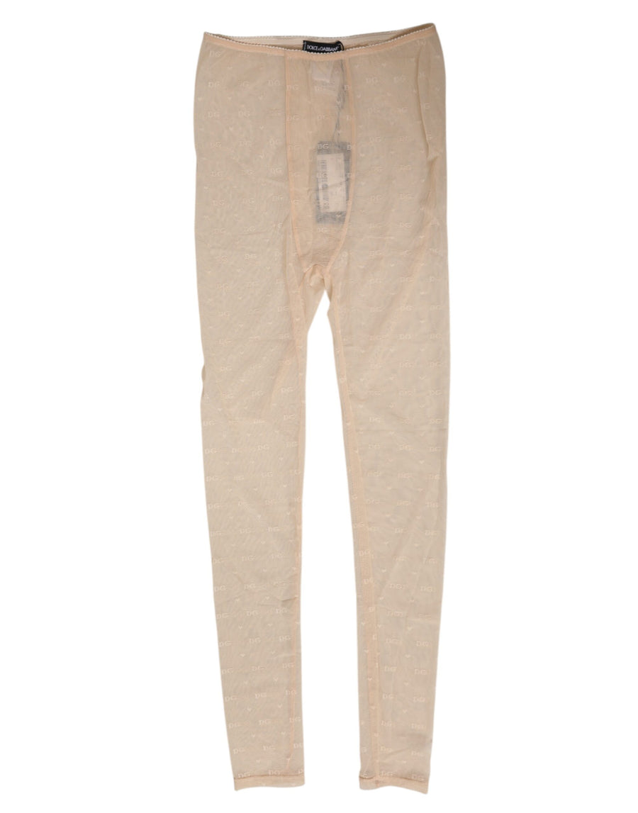 Dolce & Gabbana 93% Nylon leggings in beige