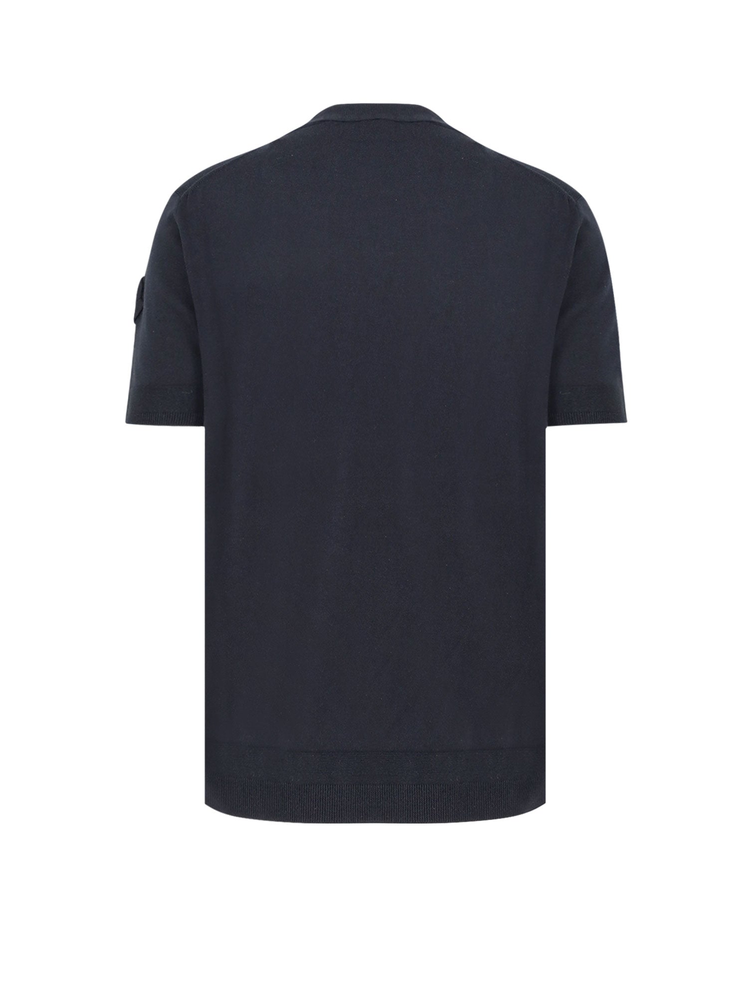 Moncler Sweaters Blue Seta Cotone