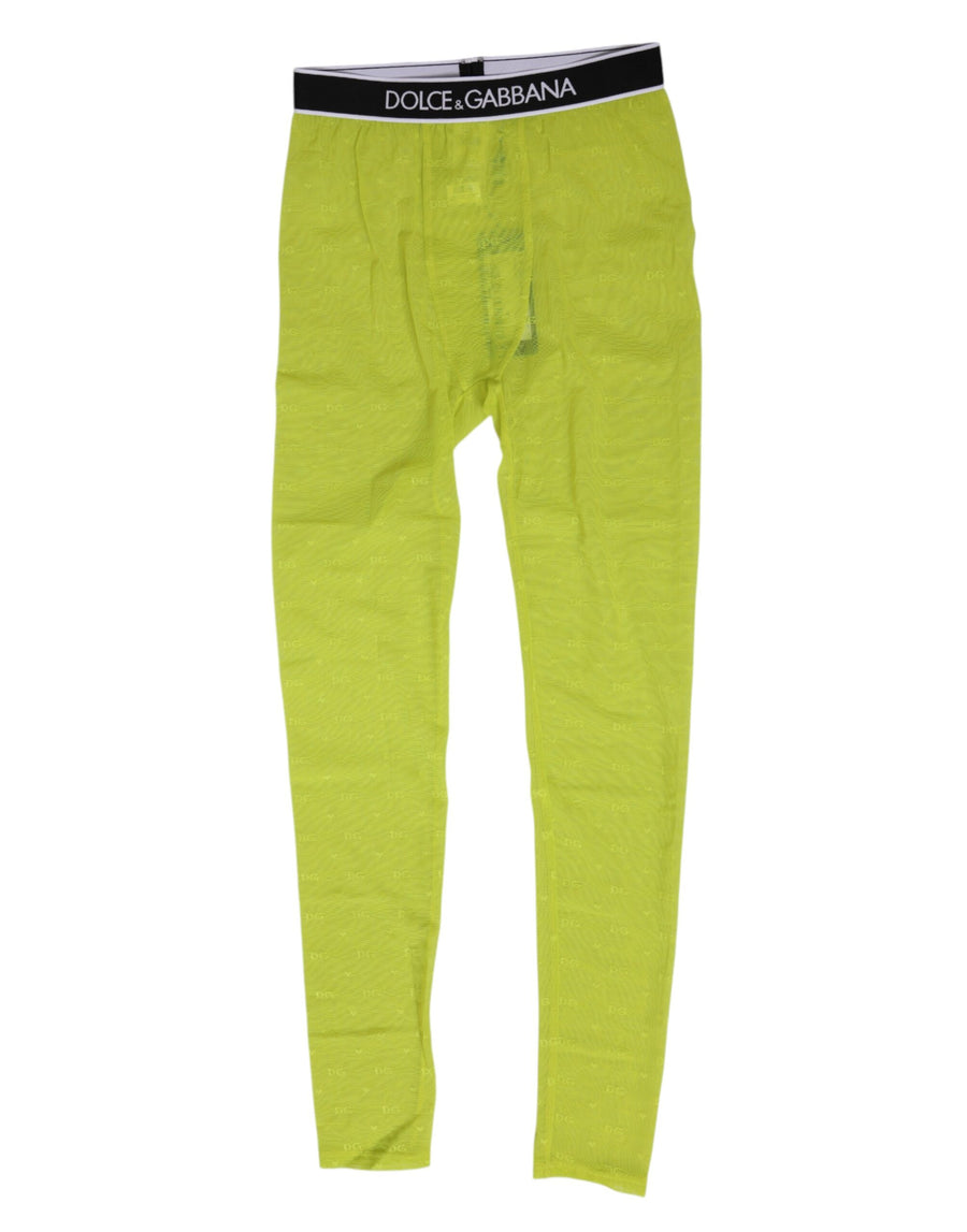 Dolce & Gabbana 92% Nylon 8% Elastane; Lining 15% Elastane 85% Polyamide leggings in green