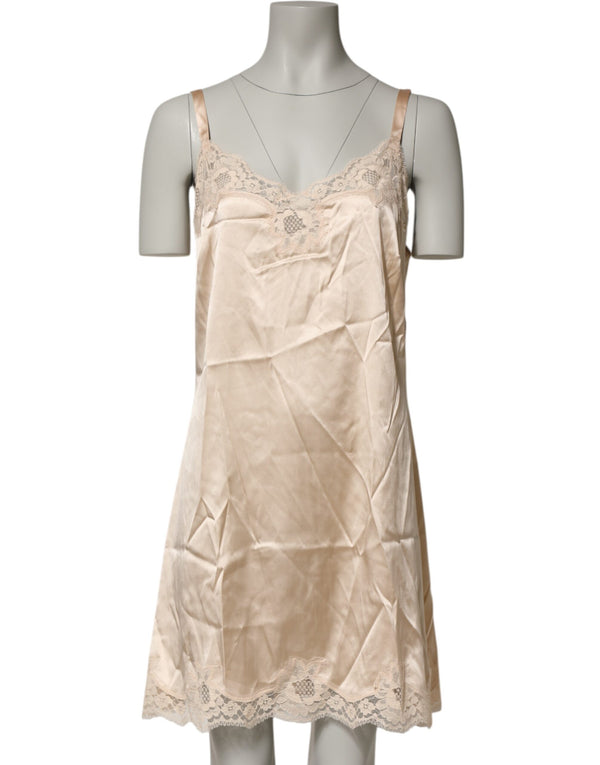 Dolce & Gabbana 80% Silk chemise in beige