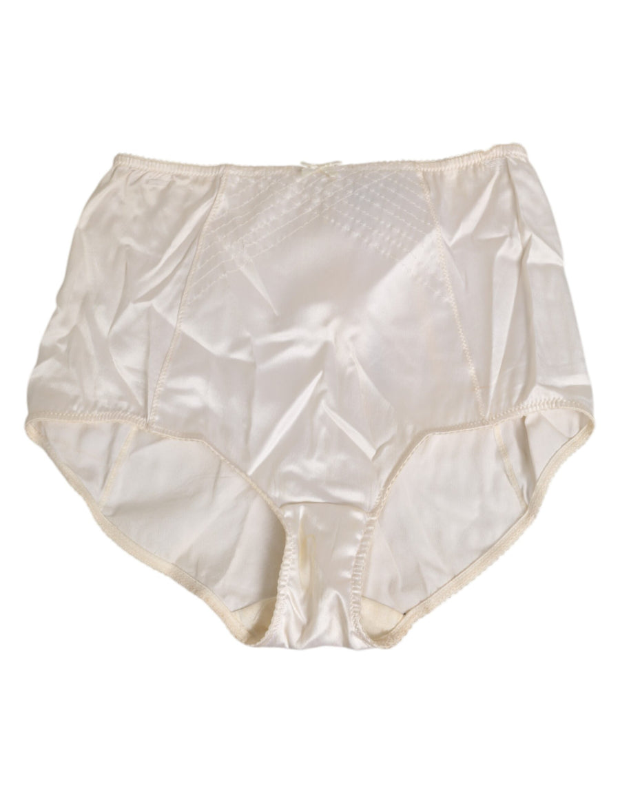 Dolce & Gabbana 96% Silk girdle panty in white