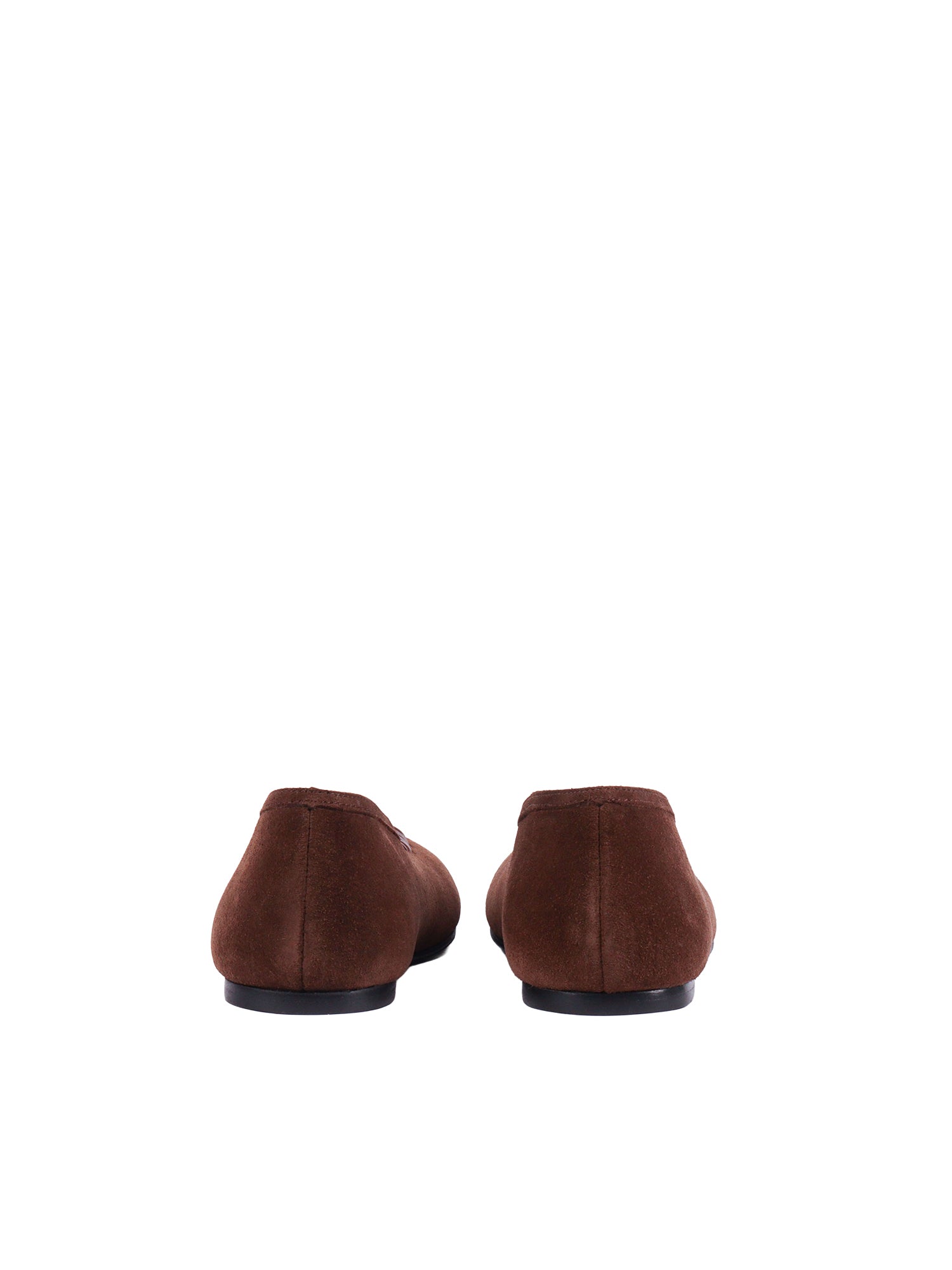Bumi Suede Brown Leather Ballet Flats Altezza Tacco 1 Cm Flat Shoes