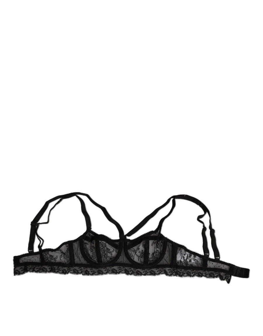 Dolce & Gabbana 70% Nylon 30% Viscose balconcino bra in black