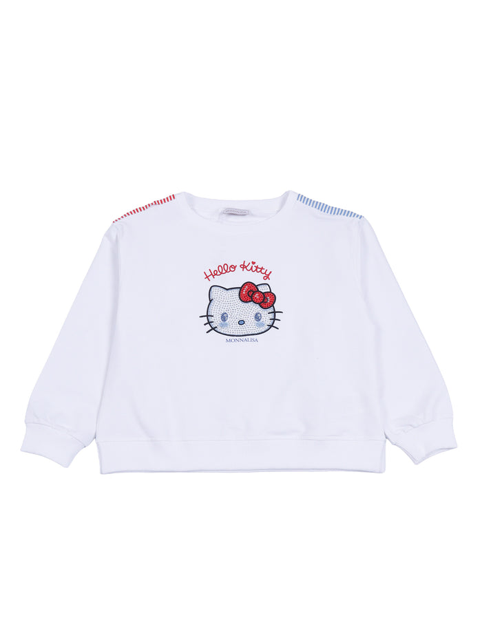 BOW-DETAIL SWEATSHIRT White Cotton Elastane