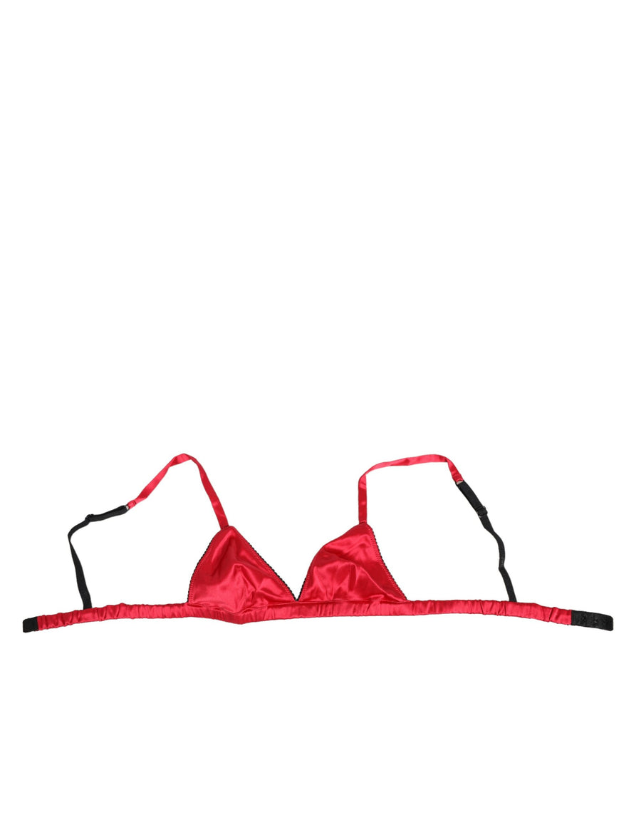 Dolce & Gabbana 94% Silk soft cup bra in red