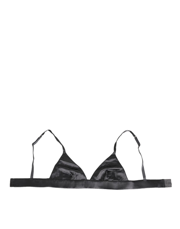 Dolce & Gabbana 94% Silk 6% Elastane bra in black
