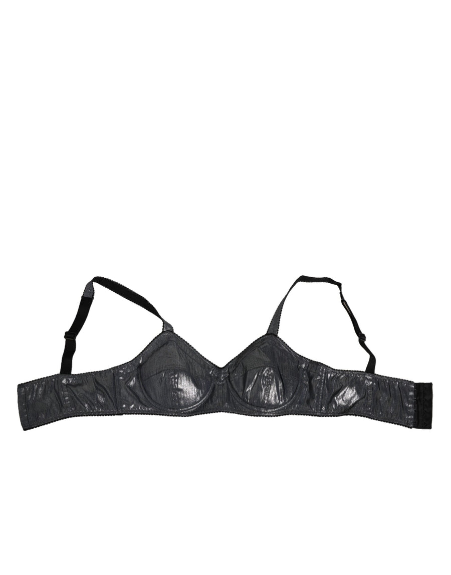 Dolce & Gabbana Silk balconette bra in gray