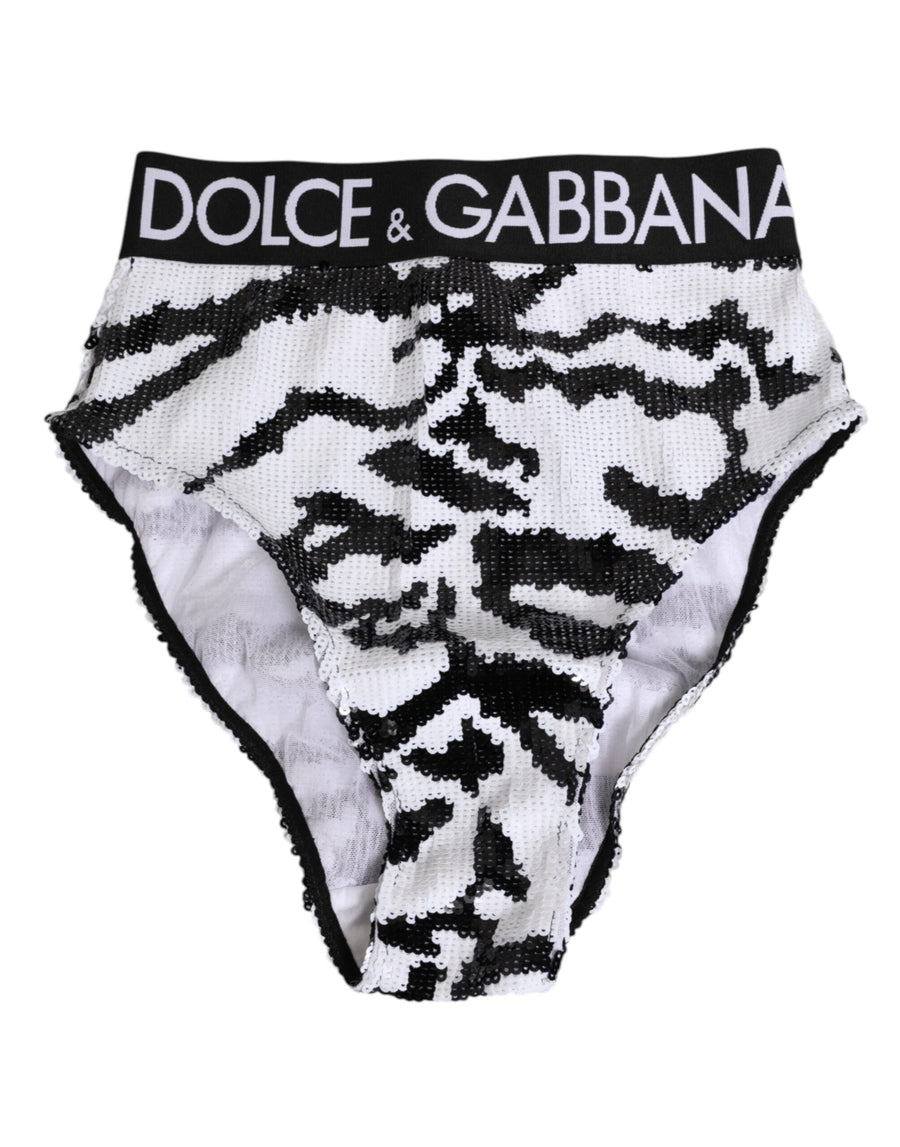Dolce & Gabbana 100% polyester (exterior) high-brief panty in white