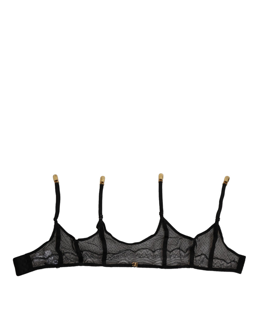 Black Floral Lace Nylon Strap Garter Underwear Co+pa+vi Clothing