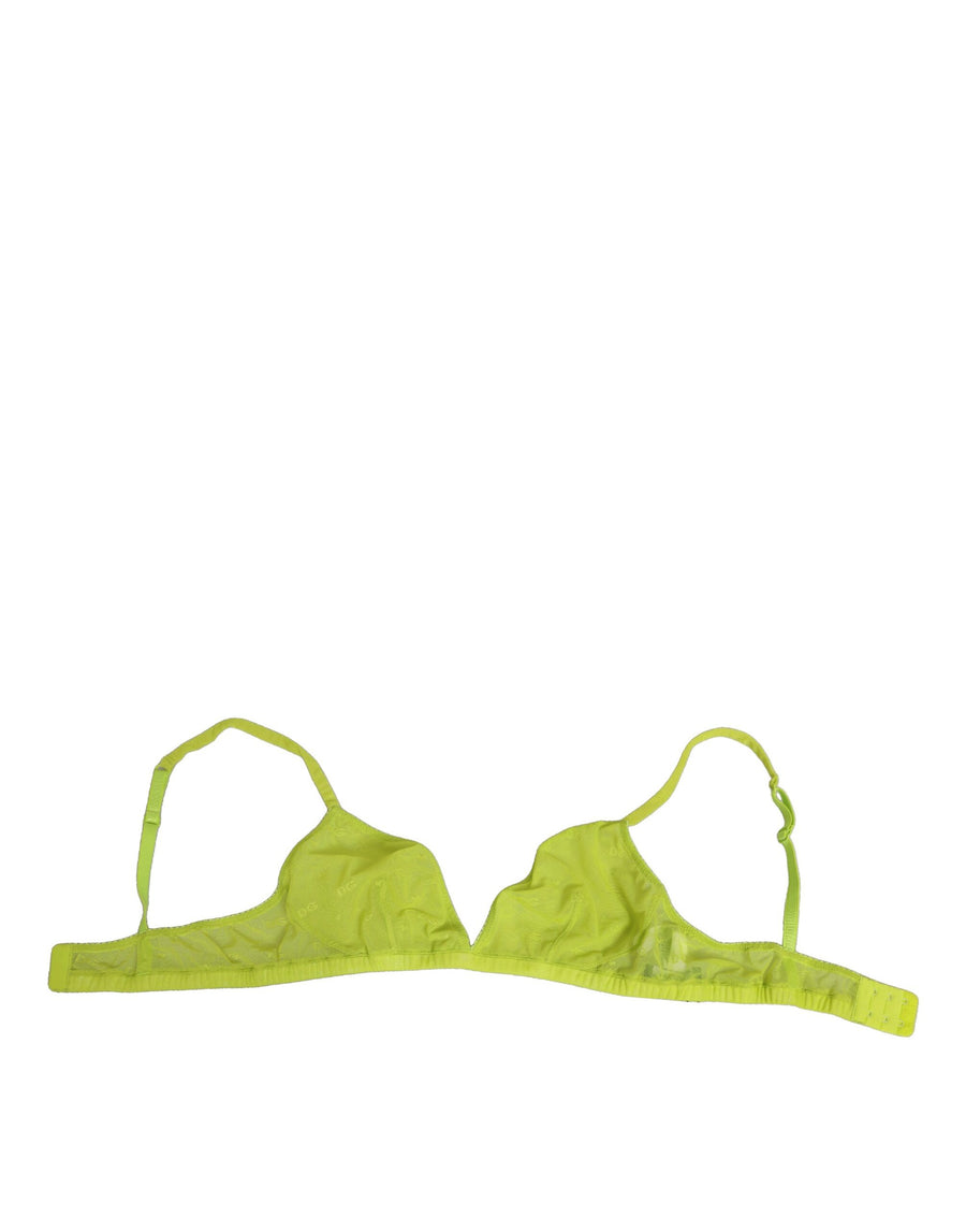 Dolce & Gabbana 92% Polyamide soft cup bra in yellow