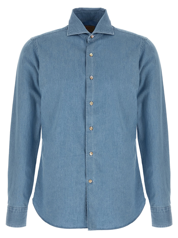Denim shirt - Passion line Light Blue Cotton Shirt, Blouse