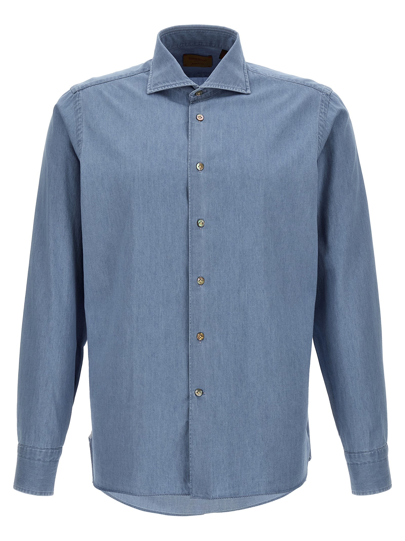 Chambray shirt Light Blue Cotton Shirt, Blouse
