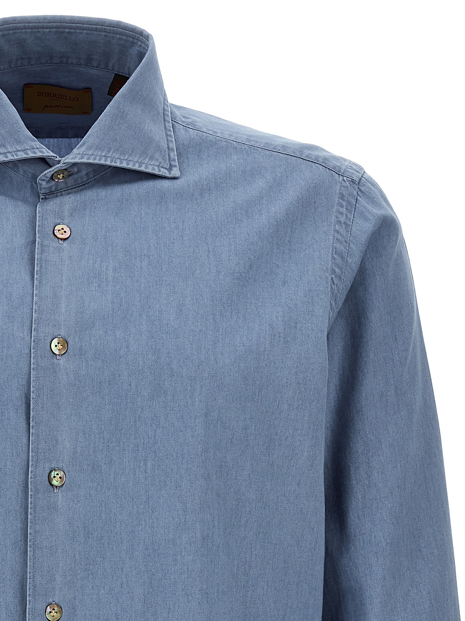 Chambray shirt Light Blue Cotton Shirt, Blouse