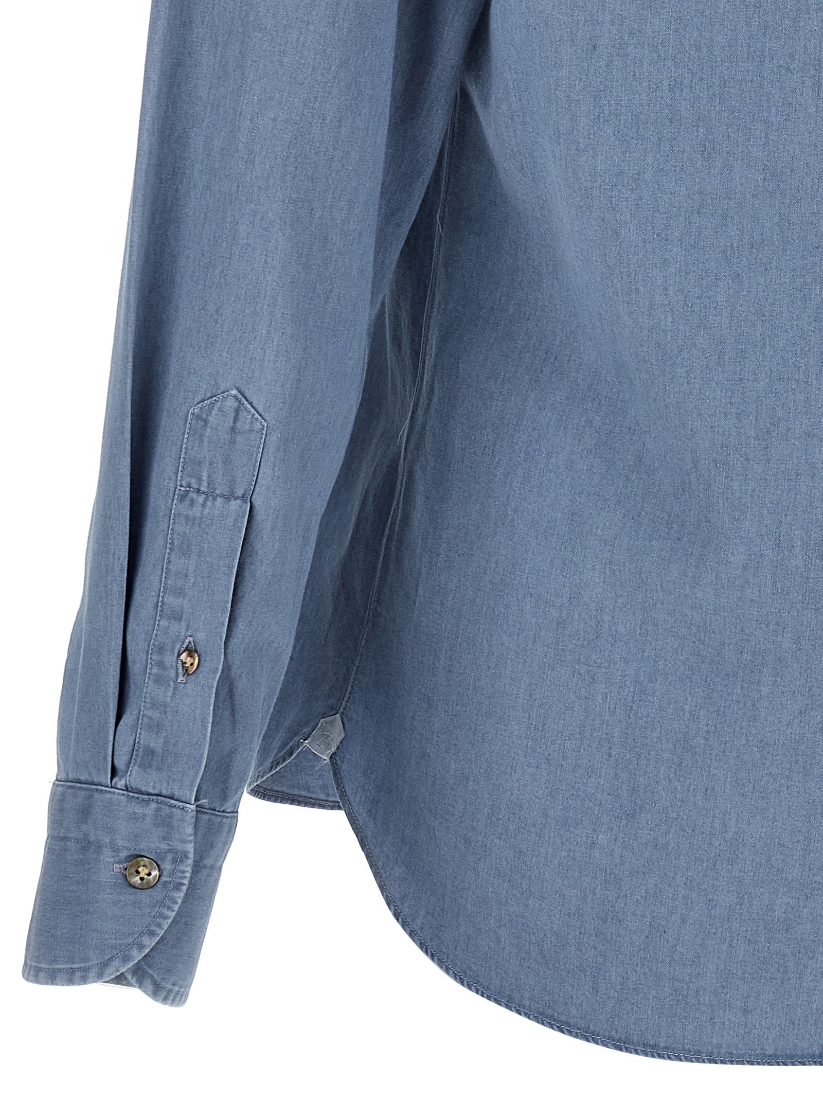 Chambray shirt Light Blue Cotton Shirt, Blouse