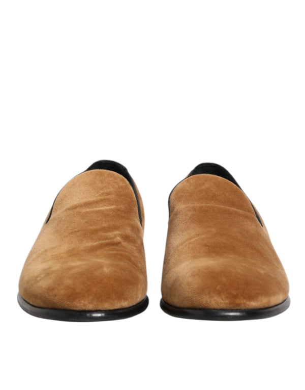 Dolce & Gabbana 100% cotton upper loafers in brown