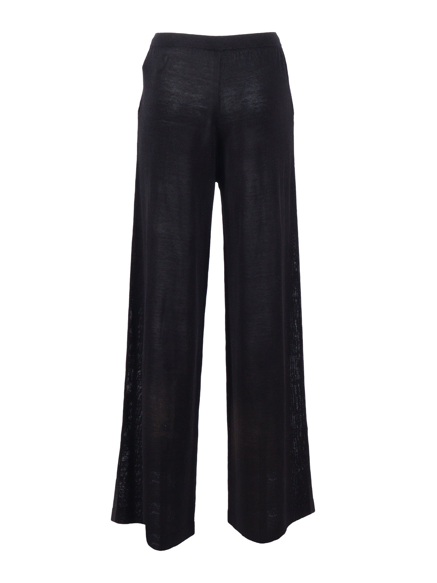 PANTS Black Linen Viscose