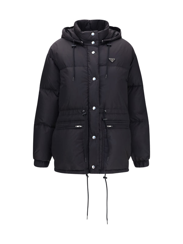Padded High-Collar Jacket Nero Down