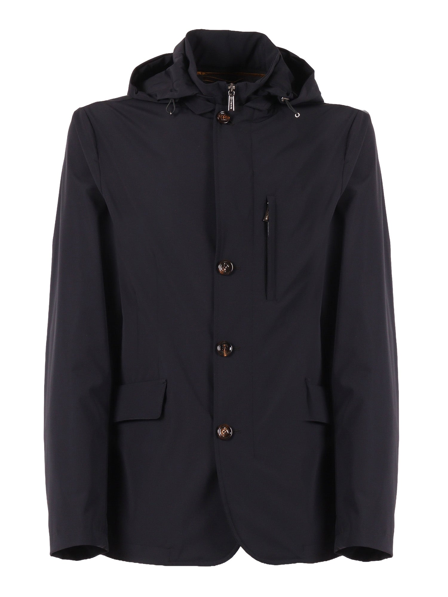 RANIERI-KR JACKET Blue Polyamide Elastan Coat
