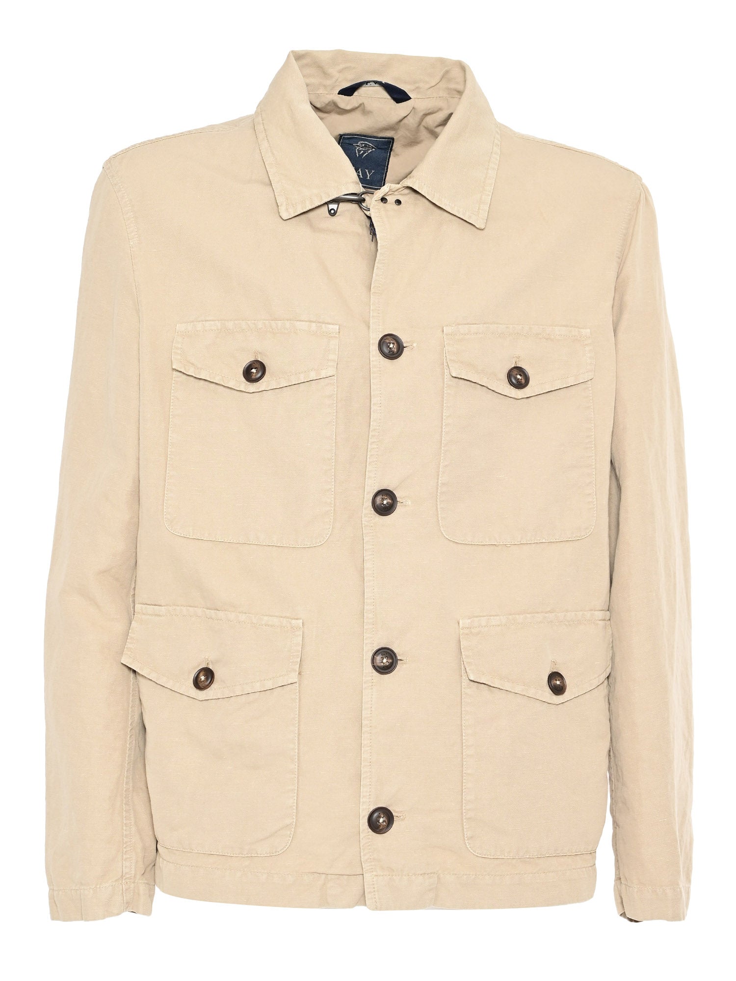 FAY EXPLORER JACKET TINTA Beige Cotton Linen Lining Heavy