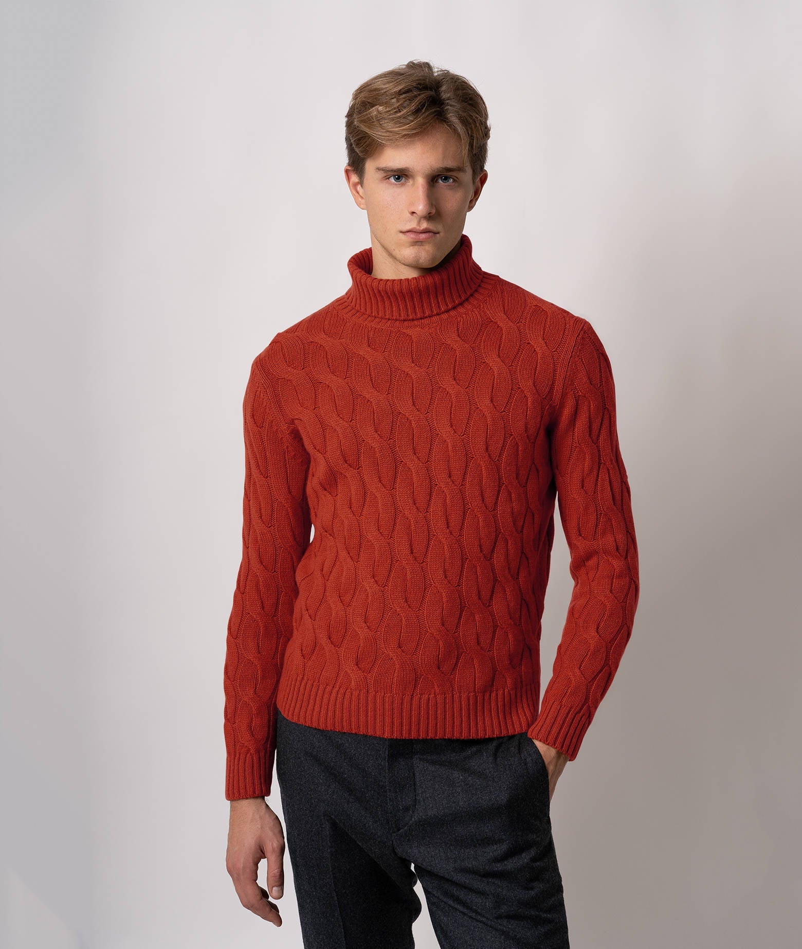 Turtleneck Cashmere Sweater Lapponia Dimgray Maglieria Dis/lav Pesante