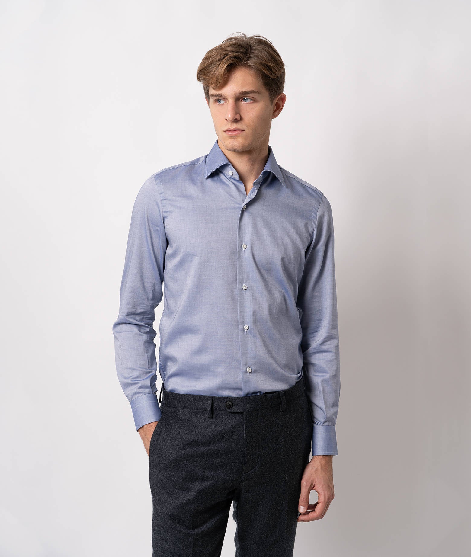 Tailored Cotton Shirt Astoria Blue Classic
