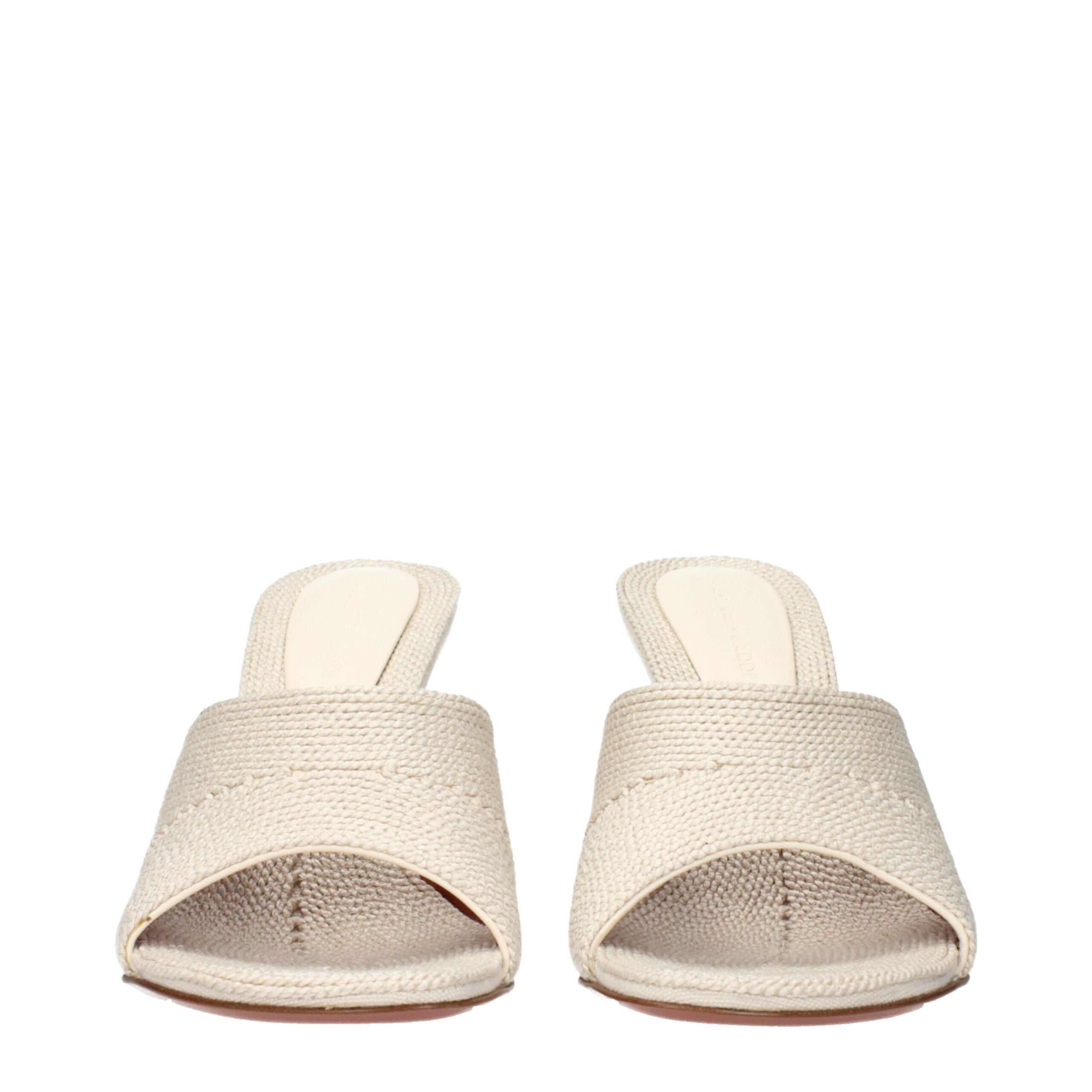 Amina Muaddi slipper in beige — view 3