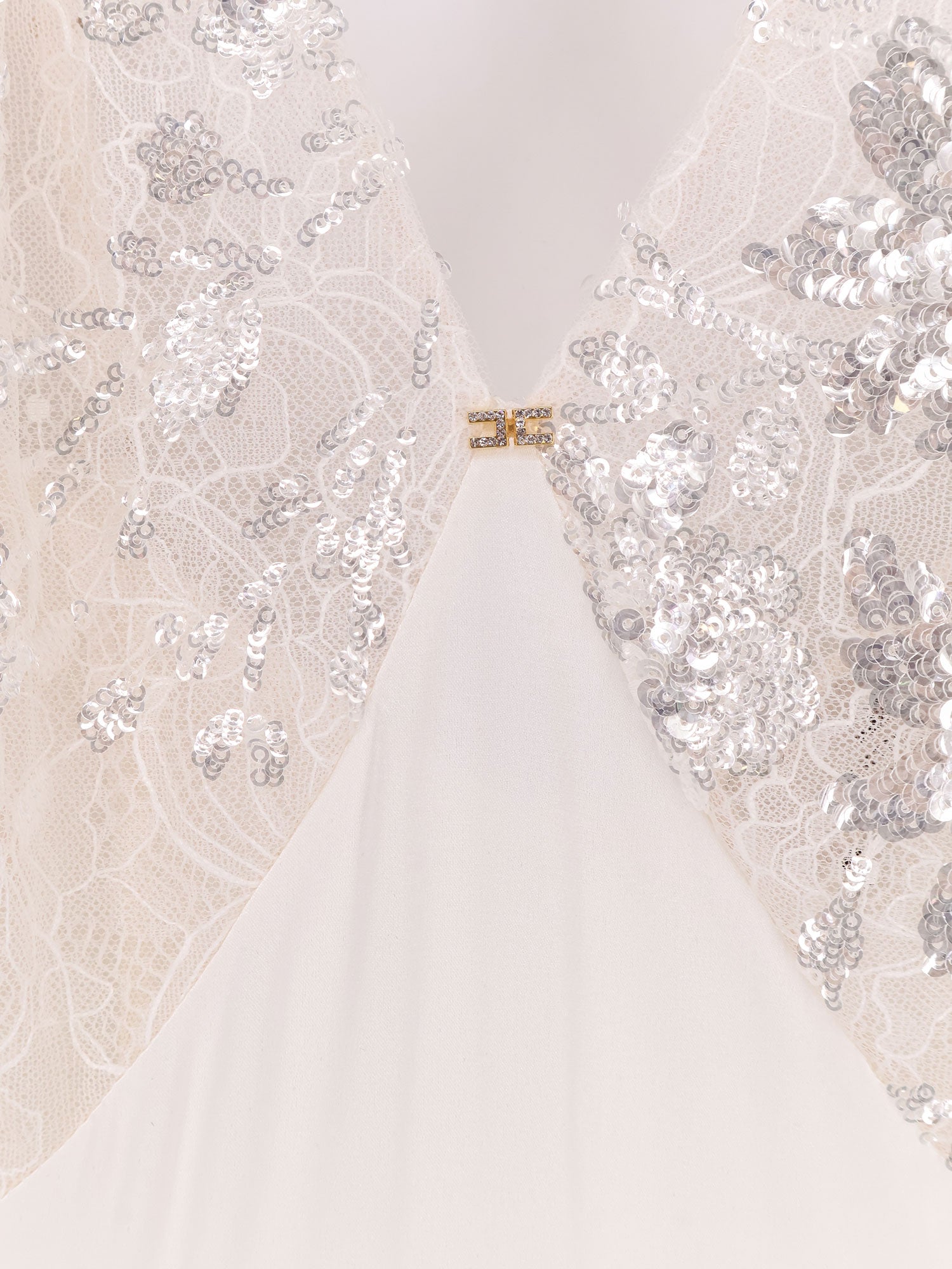 Elisabetta Franchi Dresses White Seta Elastane