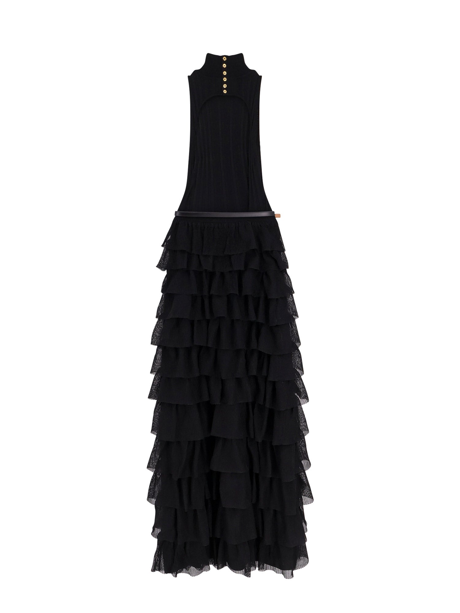 Elisabetta Franchi Dresses Black Viscosa Poliestere