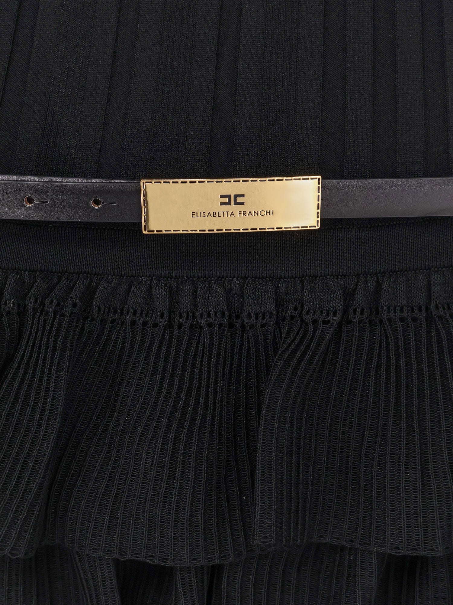 Elisabetta Franchi Dresses Black Viscosa Poliestere