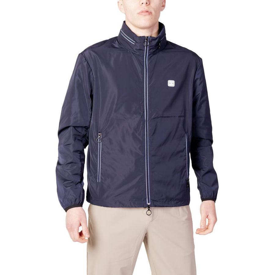 Blue Polyester Shell Jacket Clothing