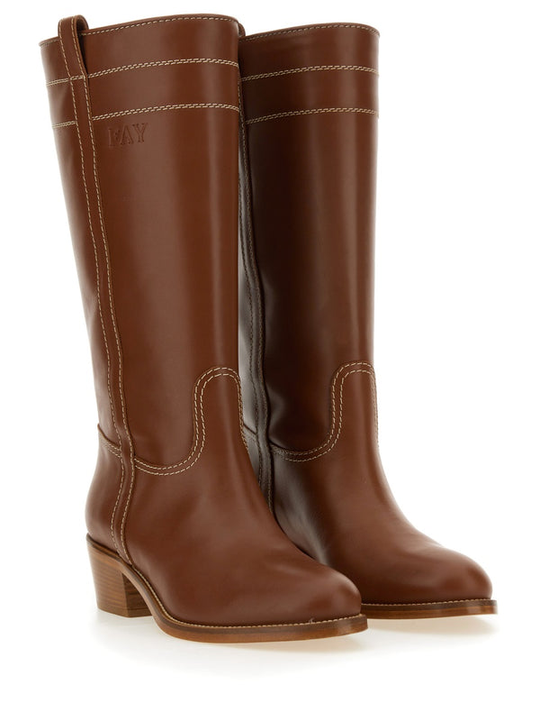 Leather Boot Brown Calf