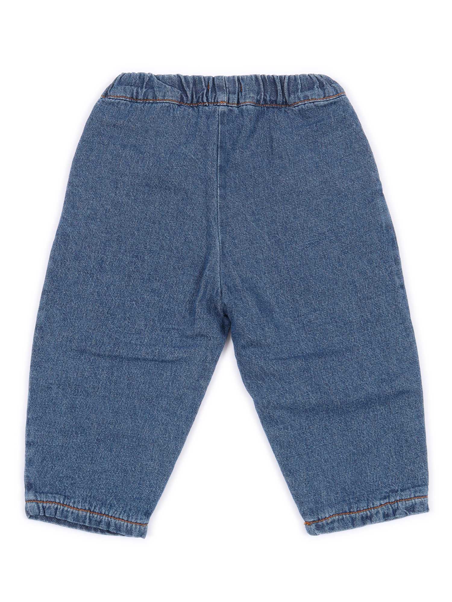 Lined Pants Blue Cotton