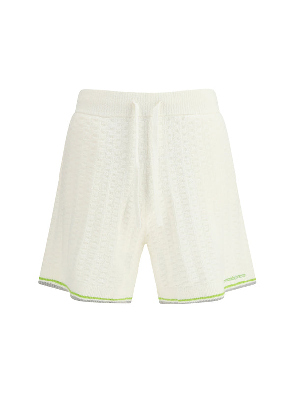 Casablanca 100% Cotton bermuda in white