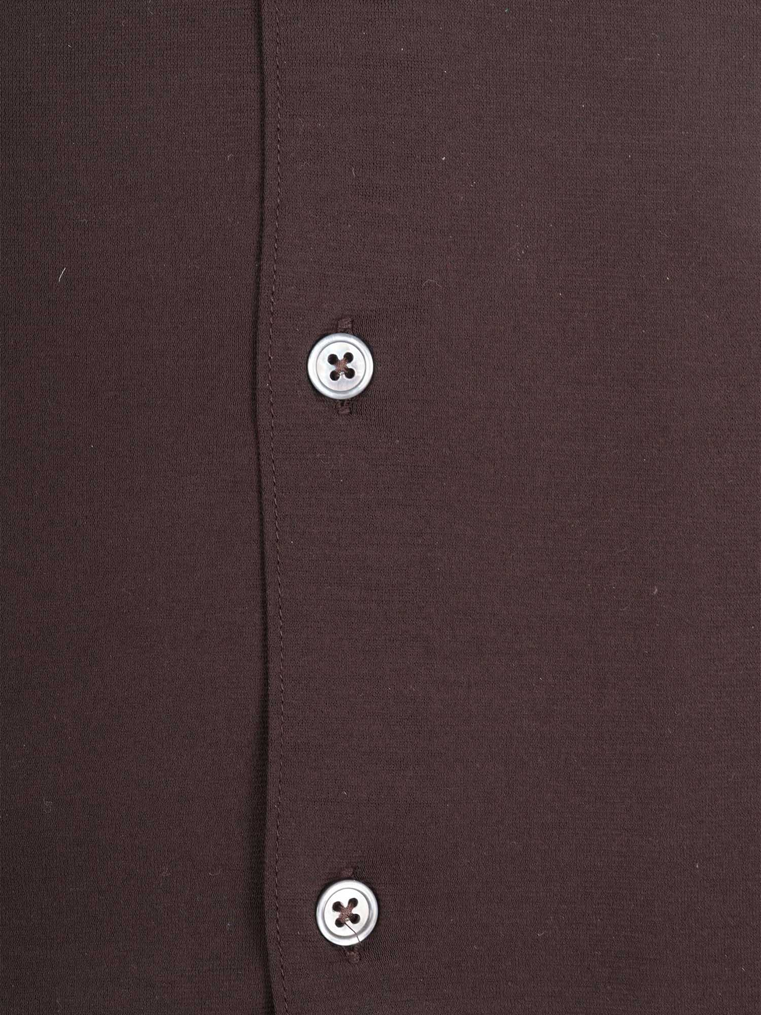 Long Sleeve Shirt Brown Cotton