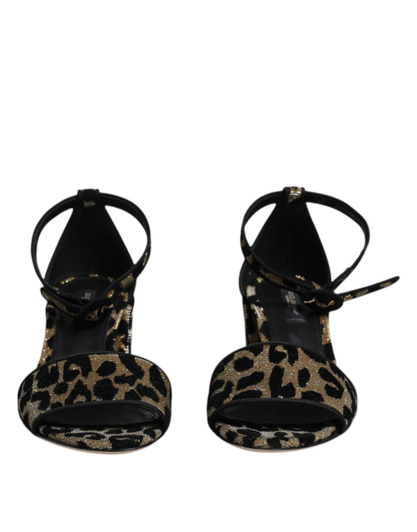 Dolce & Gabbana 40% Polyester heel sandal in gold