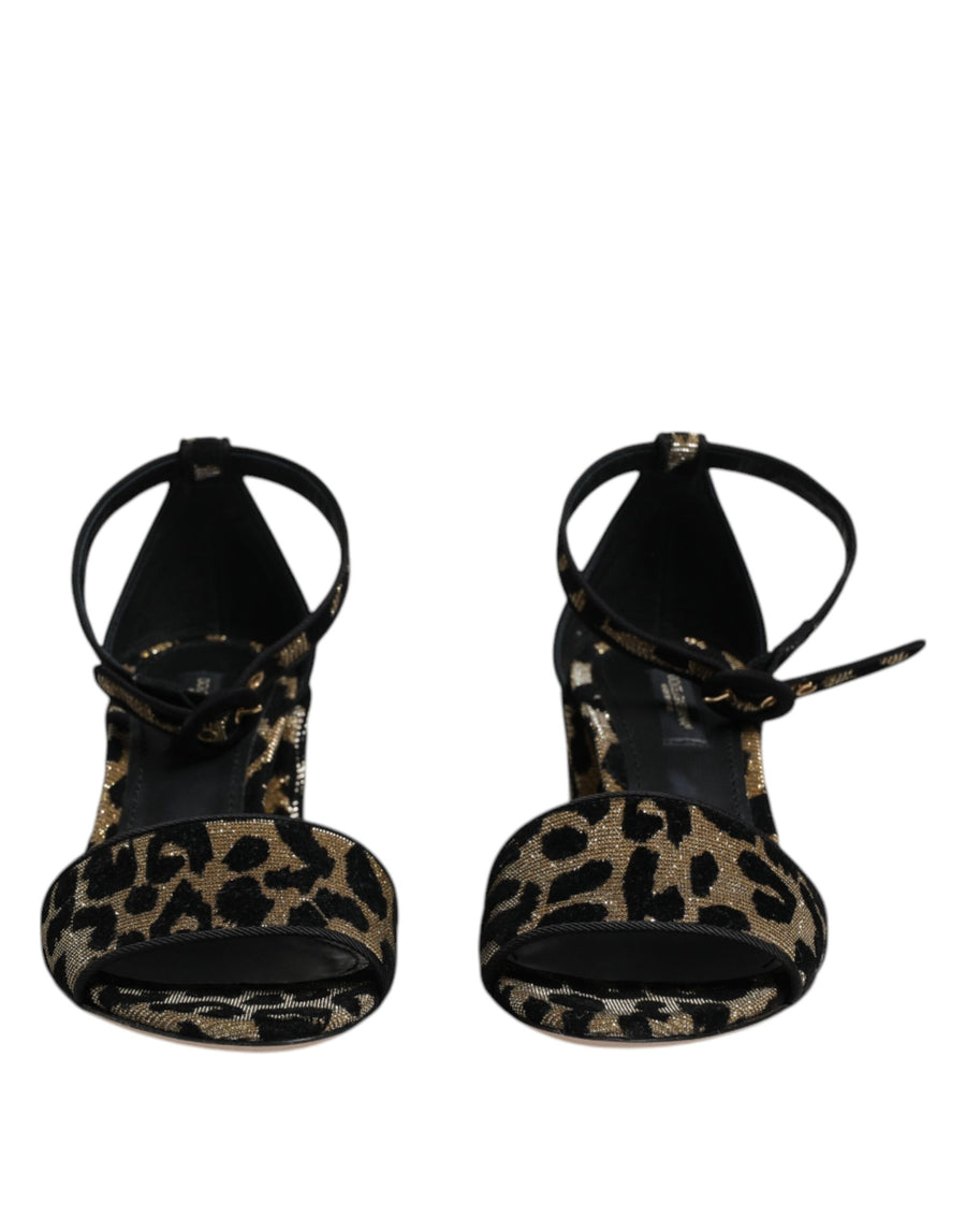 Dolce & Gabbana 40% Polyester heel sandal in gold