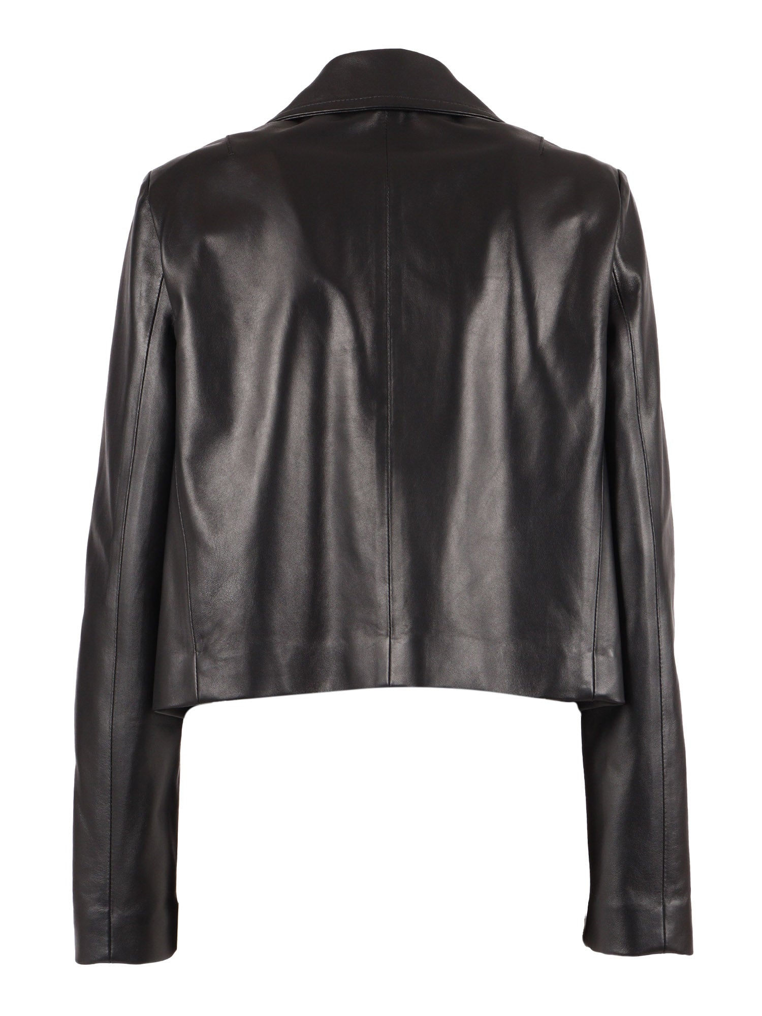 NAPPA+HOOK JACKET Black Lambskin (ovis Aries Aries) Coat