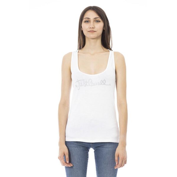 Just Cavalli Viscose tank top in white