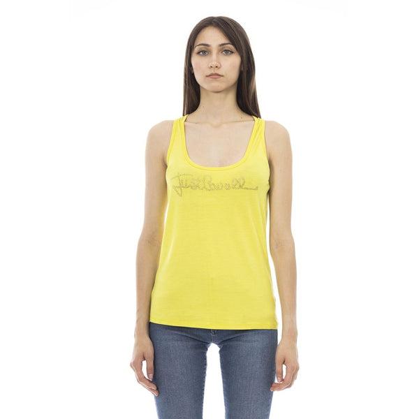 Just Cavalli Viscose tank top in yellow
